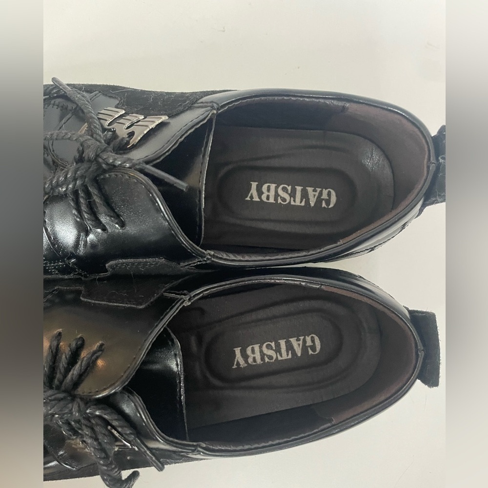 Gatsby black dress shoes size 13.5 men’s - Picture 7 of 10